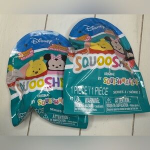 2 Original Squishmallow Squooshems Series 1 Possibly Stitch & Piglet Mystery Bag
